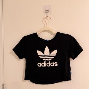 Adidas Black crop shirt